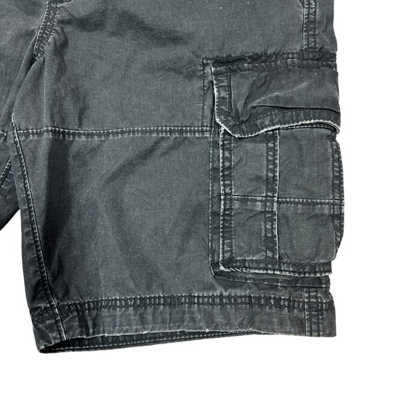 Abercrombie Y2K Cargo Shorts Men's Small Charcoal Gray Drawstring Dad Grunge Emo - Picture 6 of 10